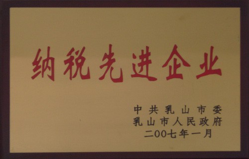 纳税先进企业2007