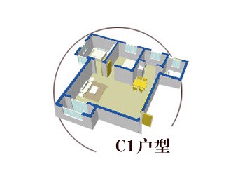 C1户型 建筑面积118.71平米